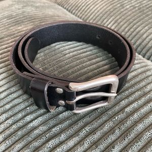 Madewell Black Leather Belt - 32